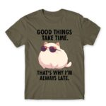 Always late Zinc Men's T-shirt for Badass, Funny