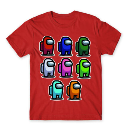 Among us characters Red Men's T-shirt for Gaming