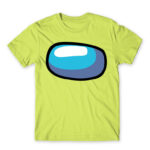Among us face Apple Green Men's T-shirt for Gaming