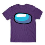 Among us face Dark Purple Men's Tee for Gaming