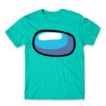 Among us face Turquoise Men's T-shirt for Gaming