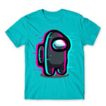 Among us glitch Atoll Blue Men's T-shirt for Gaming