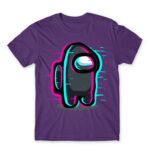 Among us glitch Dark Purple Men's T-shirt for Gaming