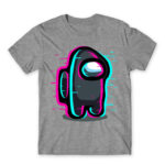 Among us glitch Grey Melange Men's T-shirt for Gaming