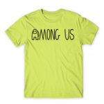Among us logo Apple Green Men's Tee for Gaming