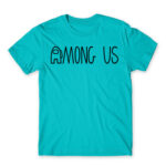 Among us logo Atoll Blue Men's Tee for Gaming