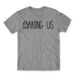Among us logo Grey Melange Men's T-shirt for Gaming