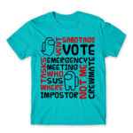 Among us words Atoll Blue Men's Tee for Gaming