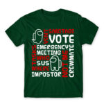 Among us words Bottle Green Men's Tee for Gaming