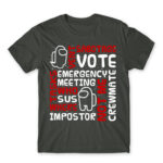 Among us words Dark Grey Men's T-shirt for Gaming