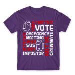 Among us words Dark Purple Men's T-shirt for Gaming