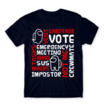 Among us words Navy Men's T-shirt for Gaming