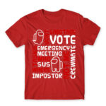 Among us words Red Men's T-shirt for Gaming