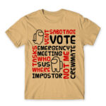 Among us words Sand Men's T-shirt for Gaming