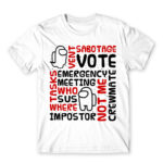 Among us words White Men's T-shirt for Gaming
