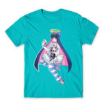 Angel Stocking Atoll Blue Men's T-shirt for Anime, Panty Stocking With Garterbelt