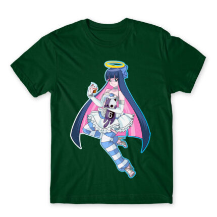Angel Stocking Bottle Green Men's Tee for Anime, Panty Stocking With Garterbelt
