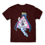 Angel Stocking Burgundy Men's T-shirt for Anime, Panty Stocking With Garterbelt