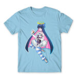 Angel Stocking Sky Blue Men's T-shirt for Anime, Panty Stocking With Garterbelt