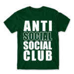 Anti social social club Bottle Green Men's Tee for Antisocial, Funny