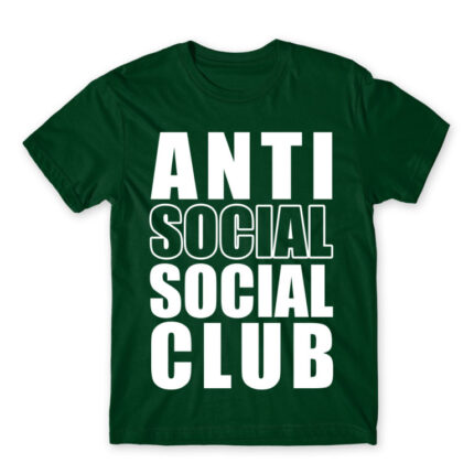 Anti social social club Bottle Green Men's Tee for Antisocial, Funny