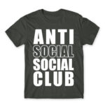 Anti social social club Dark Grey Men's T-shirt for Antisocial, Funny