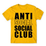Anti social social club Gold Men's T-shirt for Antisocial, Funny
