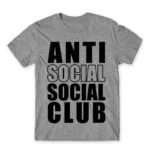 Anti social social club Grey Melange Men's T-shirt for Antisocial, Funny