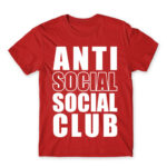 Anti social social club Red Men's T-shirt for Antisocial, Funny