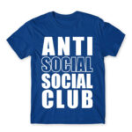Anti social social club Royal Blue Men's T-shirt for Antisocial, Funny
