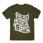 Antime Army Men's Tee for Antisocial, Funny