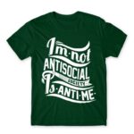 Antime Bottle Green Men's Tee for Antisocial, Funny