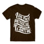 Antime Chocolate Men's T-shirt for Antisocial, Funny