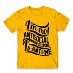 Antime Gold Men's T-shirt for Antisocial, Funny