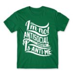 Antime Kelly Green Men's Tee for Antisocial, Funny