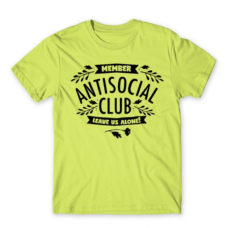 Antisocial Club Apple Green Men's T-shirt Antisocial Club Apple Green Men's T-shirt for Antisocial, Funny