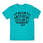 Antisocial Club Atoll Blue Men's T-shirt for Antisocial, Funny