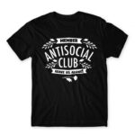 Antisocial Club Black Men's T-shirt for Antisocial, Funny
