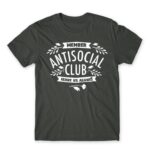 Antisocial Club Dark Grey Men's Tee for Antisocial, Funny
