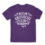 Antisocial Club Dark Purple Men's Tee for Antisocial, Funny