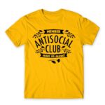 Antisocial Club Gold Men's T-shirt for Antisocial, Funny