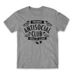 Antisocial Club Grey Melange Men's Tee for Antisocial, Funny