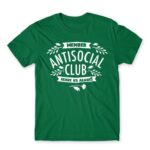 Antisocial Club Kelly Green Men's T-shirt for Antisocial, Funny