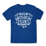 Antisocial Club Royal Blue Men's Tee for Antisocial, Funny