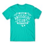 Antisocial Club Turquoise Men's Tee for Antisocial, Funny