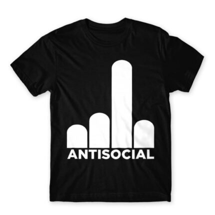 Antisocial fuck you Black Men's Tee for Antisocial, Funny