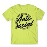 Antisocial logo Apple Green Men's T-shirt for Antisocial, Funny