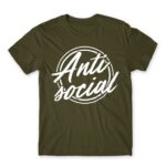 Antisocial logo Army Men's Tee for Antisocial, Funny