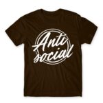 Antisocial logo Chocolate Men's T-shirt for Antisocial, Funny