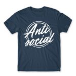 Antisocial logo Denim Men's Tee for Antisocial, Funny